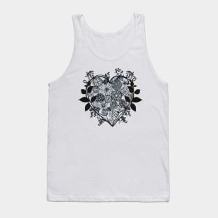 flower heart Tank Top